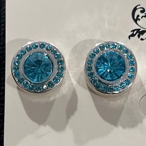 Aqua crystal earrings